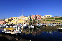Boats in the harbour at the roman port, Ventotene, Pontine Islands, Italy  2008