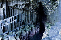 Looking in to Fingal's Cave, Isle of Staffa, Inner Hebrides, Scotland, UK