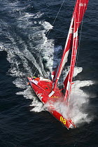 Monohull Imoca Open 60ft "VM Materiaux", skippered by Jean le Cam during Vendee Globe race 2008-2009, October 2008.