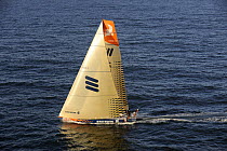 "Ericsson 4" arriving in Cape Town to win the first leg of the Volvo Ocean Race into Cape Town, November 2008. The 10th Volvo Ocean Race, 2008-09. For EDITORIAL USE only