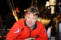 Navigator Andrew Cape aboard "Puma" on arrival in second place after leg one of the Volvo Ocean Race into Cape Town, November 2008. The 10th Volvo Ocean Race, 2008-09. For EDITORIAL USE only.