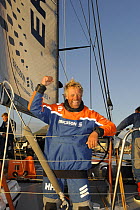 Watch leader Magnus Olsson (SWE) on "Ericsson 3", which finished third on leg one of the Volvo Ocean Race into Cape Town, November 2008. 10th Volvo Ocean Race, 2008-09. For EDITORIAL USE only.