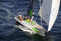 "Green Dragon" finishing fourth on leg one of the 10th Volvo Ocean Race into Cape Town, November 2008. For EDITORIAL USE only.