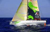 "Green Dragon" rounds the Brazilian island of Fernando de Noronha, during the 10th Volvo Ocean Race (2008-2009), October 23rd 2008. For EDITORIAL USE only.