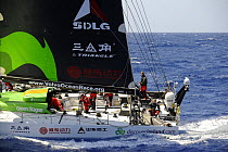 "Green Dragon" rounds the Brazilian island of Fernando de Noronha, during the 10th Volvo Ocean Race (2008-2009), October 23rd 2008. For EDITORIAL USE only.