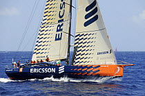 "Ericsson 4" rounds the Brazilian island of Fernando de Noronha, during the 10th Volvo Ocean Race (2008-2009), October 23rd 2008. For EDITORIAL USE only.