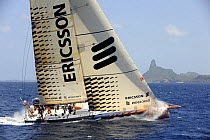 "Ericsson 4" rounds the Brazilian island of Fernando de Noronha, during the 10th Volvo Ocean Race (2008-2009), October 23rd 2008. For EDITORIAL USE only.
