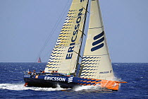 "Ericsson 4" rounding the Brazilian island of Fernando de Noronha, during the 10th Volvo Ocean Race (2008-2009), October 23rd 2008. For EDITORIAL USE only.