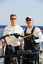 "Team Russia" skipper Andreas Hanakamp (Aust) and helmsman Stig Westergaard (Den) during in-port race training in Alicante, Spain, for the 10th Volvo Ocean Race 2008-2009. For EDITORIAL USE only.