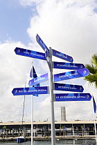 Race Village signage for the 10th Volvo Ocean Race 2008-2009. Alicante, Spain. For EDITORIAL USE only.