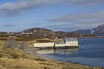 Neglected fishing station. The collapse of local fish stocks has caused a collapse in the fishing industry around Nordfjord, Varanger, Norway