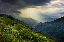A spring storm in the Valnerina near Meggiano, Umbria, Italy