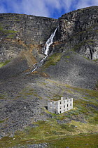 Buidling remains from mining activities in northern Norway, Troms. July