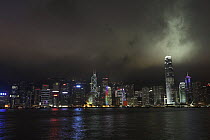 Victoria Harbour at night, Hong Kong, China