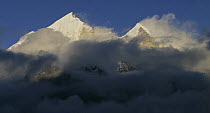Clouds forming over the Bhagarathi peaks, Himalayas, Uttarakhand, India