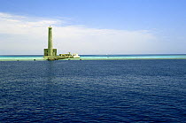Sanganeb lighthouse and atoll in the Red Sea, Sudan, situated 28 km to the NE of Port Sudan. One of the best diving locations in the Red Sea.