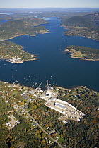 Aerial view of Somes Sound and Mount Desert Island, Acadia NP, Maine, USA