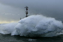 Tug "Abeille Bourbon" arriving at Brest in Heavy Weather. Brittany, France, April 2005.