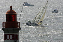 Yacht "Cercle Vert" departing Saint-Nazaire on the 3rd of April 2005 for the BPE Trophy.