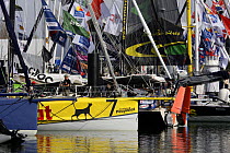 Yachts moored in the marina at Les Sables d'Olonne for the Vendee Globe 2008/2009. 6 November 2008.