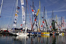 Yachts moored in the marina at Les Sables d'Olonne for the Vendee Globe 2008/2009. 6 November 2008.