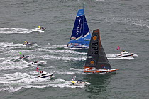 "Virbac" and "PRB" at the start of the Vendee Globe 2008/2009, Les Sables d'Olonne, France, 9 November 2008.