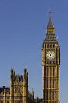 Big Ben, the Clock Tower of the Palace of Westminster, houses the world's largest four faced chiming clock, in the second largest free standing clock tower in the world, London, UK