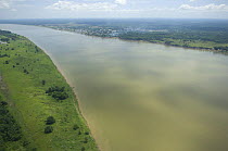 Aerial view of the Madeira River, East of Autazes town, Amazonas State, Northern Brazil.