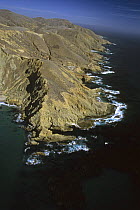 Aerial view of the Santa Cruz Islands, California. July 2002.