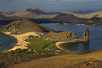 Santiago Island from Bartolome Island, Galapagos Islands. Nov 2007.