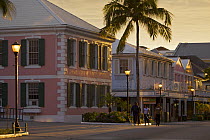Government buildings. Bay Street, downtown Nassau, Bahamas.