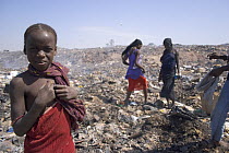 Gambian women searching for aluminium scrap, Mannjai Kunda rubbish dump, The Gambia, 2008