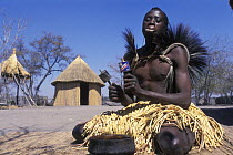 Medicine man in Ovamboland, Namibia
