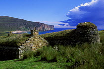 Traditional croft on Isle of Hoy, The Orkney Isles, Scotland, UK