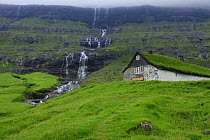Traditional house of Saksun village, Stremoy Island, Faroe Islands