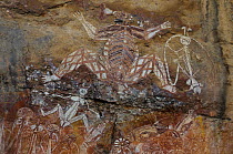 Aboriginal rock art, Anbangbang Gallery, Nourlangie Ranges, Kakadu National Park, Northern Territory, Australia