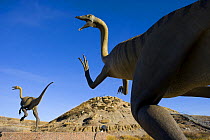 Dinosaur models at the Royal Tyrrell Museum, Drumheller, Alberta, Canada