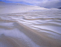 Fresh snow on sand dunes in Great Sand Dunes National Park, Colorado, USA