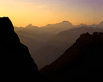 Three Fingers at sunset, viewed from Mount Dickerman, Baker-Snoqualmie National Forest, Washington, USA
