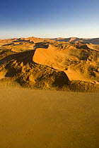 Aerial view from a hot air balloon tour over the dunes and desert, Sossusvlei, Namib-Naukluft National Park
