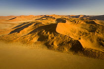 Aerial view from a hot air balloon tour over the dunes and desert, Sossusvlei, Namib-Naukluft National Park