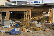 Damage caused to buildings by Hurricane Katrina, on the shore of Lake Pontchartrain, Slidell, Louisiana, USA, August 2005