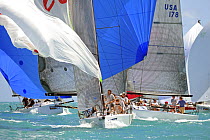 Melges 32 "Highlife" and other yachts during a race at the 2009 Acura Miami Grand Prix, day 4, 8th March.