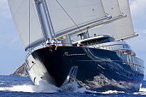 "Maltese Falcon", Saint Barths Bucket Super Yacht Regatta, Caribbean, March 2009. Property released.