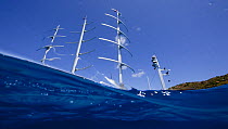 SY "Maltese Falcon", Saint Barths Bucket Super Yacht Regatta, Caribbean, March 2009. Property Released.