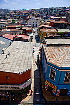 Looking down on the rooftops of Valparaiso, Chile, 2008.