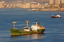 Ships off the coast of Valparaiso, Chile, 2008.