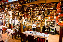 Maritime memorabilia in a restaurant. Valparaiso, Chile 2008.