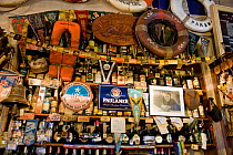 Maritime memorabilia in a restaurant. Valparaiso, Chile 2008.