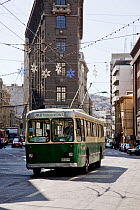 Trolebus in the streets of Valparaiso, Chile 2008.